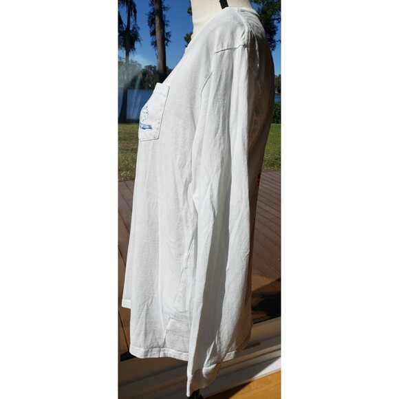 Southern Tide Sanibel White Long Sleeve Beach Women TShirt Sz Large 100% Cotton - Picture 3 of 12